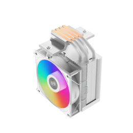 Кулер для процессора/ CPU Cooler PCCooler R400 ARGB WH (180W, 4-pin PWM, 133mm, Al/Cu, 4x6mm, ARGB, 1x92mm, 40.94CFM, 30dBA, 2200RPM, S: 1851/1700/1200/115X, AM5/AM4, white)