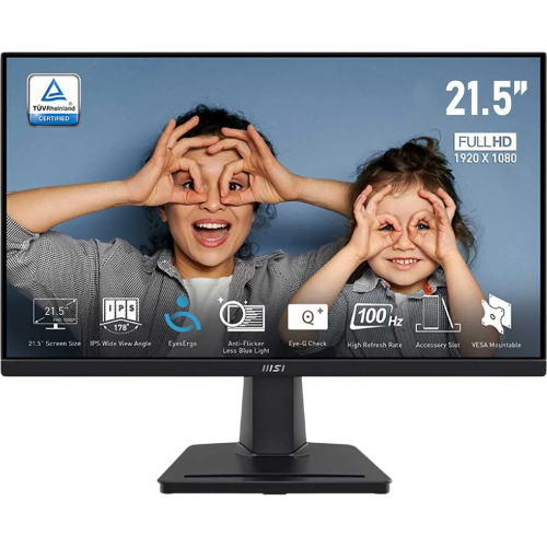 Монитор MSI PRO MP225 21,5" с IPS-экраном, 1920x1080, 100Hz и 4ms откликом