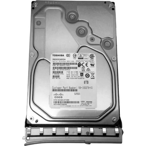 Жесткий диск/ HDD Toshiba SAS 8Tb 12Gb/s 7200 256Mb 1 year warranty (replacement MG10SDA800E, MG08SDA800E)