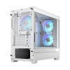 Корпус ПК без блока питания/ Case Fractal Design Pop Mini Air RGB TG Clear Tint, Mini-Tower, 3x120mm RGB, 2xUSB-A 3.2 mATX, mITX White Fractal Design