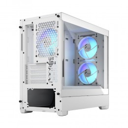 Корпус ПК без блока питания/ Case Fractal Design Pop Mini Air RGB TG Clear Tint, Mini-Tower, 3x120mm RGB, 2xUSB-A 3.2 mATX, mITX White