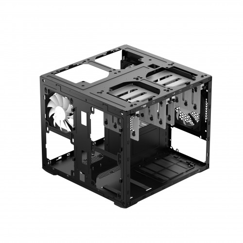 Корпус ПК Fractal Design Node 804 Mini-Tower: Стильный и функциональный чёрный Case для mATX и mITX с 3 вентиляторами и USB-A 3.2