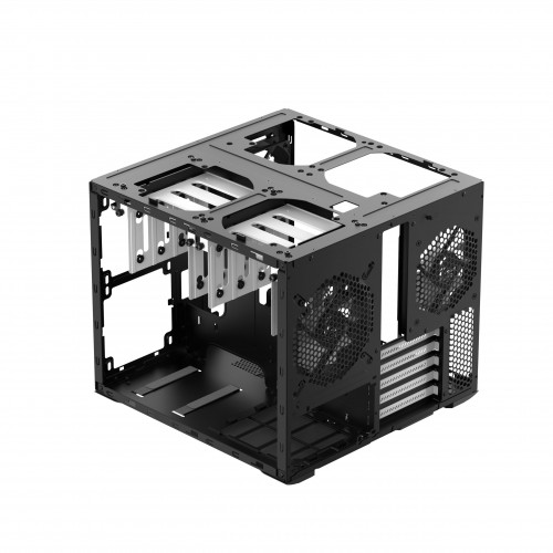 Корпус ПК Fractal Design Node 804 Mini-Tower: Стильный и функциональный чёрный Case для mATX и mITX с 3 вентиляторами и USB-A 3.2