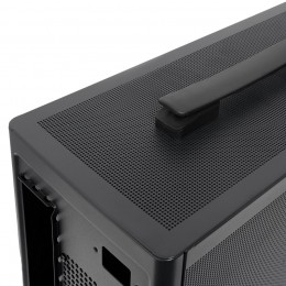Корпус без блока питания/ Case HSPD M210, Mesh Mid Tower, Black, 0.7 SPCC, 1x90mm mATX, mITX 140/280/150mm 1x2.5", 1x3.5", 4xPCI 1xUSB-A 3.0 302x168x350mm