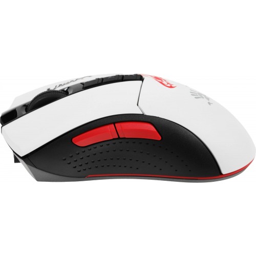 Купить беспроводную оптическую мышь A4Tech Bloody R90 Plus Naraka белую с рисунком, 5000 DPI, 7 кнопок - идеальный выбор для геймеров
