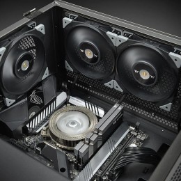 Вентилятор для корпуса Thermaltake Toughfan 12 120х120x25 черный 4-pin 22.3дБ (упак.:2шт) (CL-F082-PL12BL-A) Ret [CL-F082-PL12BL-A]