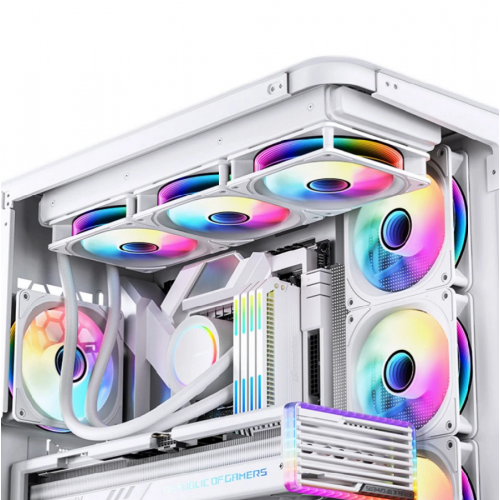 Кулер для корпуса/ Case Cooler JONSBO FR-606WR Reverse (120x120x25mm, 4-pin PWM, ARGB, 35.99CFM, 26.5dBA, 1500RPM, White) JONSBO