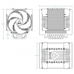Вентилятор для процессора Arctic Cooling ARCTIC Freezer 4U-M Rev. 2 Retail (Intel: LGA4189, LGA4677 AMD: SP6, sTR5, SP3, TR4 Ampere: Altra (LGA4926), Максимальное тепловыделение процессора (TDP):350 Вт , Количество тепловых трубок: 8 шт) (ACFRE00133B)