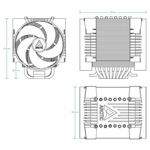 Вентилятор для процессора Arctic Cooling ARCTIC Freezer 4U-M Rev. 2 Retail (Intel: LGA4189, LGA4677 AMD: SP6, sTR5, SP3, TR4 Ampere: Altra (LGA4926), Максимальное тепловыделение процессора (TDP):350 Вт , Количество тепловых трубок: 8 шт) (ACFRE00133B) ARC