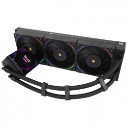 Водяное охлаждение для процессора/ Water Cooling System Thermalright Hyper Vision 360 (360mm, LED, Black, ARGB/ Fans: 3x120mm, 69CFM, 27dBA, 2150RPM/ Pump height 68mm, 6400RPM, Rad thickness 27mm/ S: 1700, 1200, 1851, 115X, 2011, 2066, AM5, AM4)
