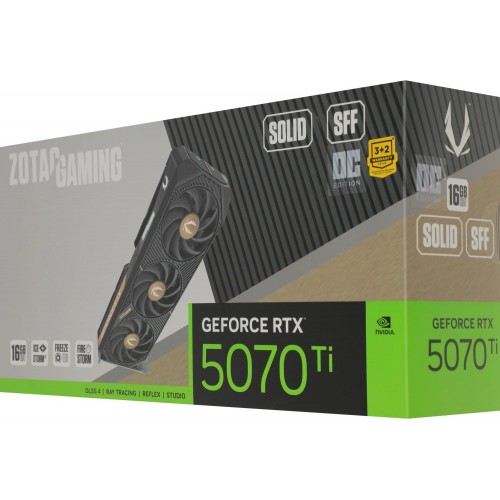 Видеокарта Zotac RTX 5070 Ti 16Gb GDDR7 - PCI-E 5.0, OC, 256bit, HDMI, DP для мощного гейминга