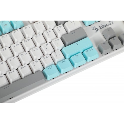Механическая клавиатура A4Tech S510N ICY WHITE с LED подсветкой для геймеров, USB, кабель 1.8м