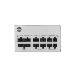 Блок питания ПК/ Power Supply MSI MAG A850GL PCIE5 WHITE, 850W 80+ Gold (ATX, 3.1, PCIe 5.1, Full modular, 1x24(20+4)pin, 2xCPU 8(4+4)pin, 4xPCIe*2 8(6+2)pin, 1x12VHPWR, 8xSATA3, 4xMOLEX4pin, Active, 120x120mm, 140x150x86mm, APFC, white)