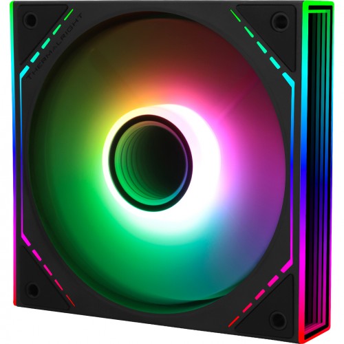 Кулер для корпуса/ Case Cooler Thermalright TL-M12R-S Reverse (124x120x25mm, 4-pin PWM, ARGB, 34.43CFM, 23.2dBA, 1500RPM, Black) Thermalright