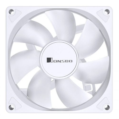 Кулер для корпуса/ Case Cooler JONSBO SL-925W (92x92x25mm, 4-pin PWM, ARGB, 38.2CFM, 33.8dBA, 2200RPM, White) JONSBO