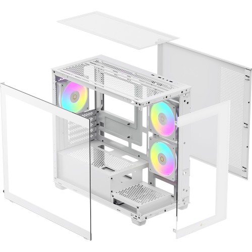 Корпус ПК Ocypus Gamma C52 WH ARGB Mini-Tower с 3x120mm ARGB, USB 3.0 и 2xUSB 2.0 для mATX и mITX в белом цвете