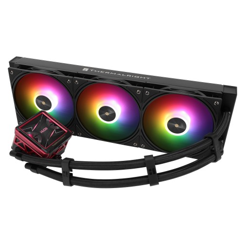 Водяное охлаждение для процессора/ Water Cooling System Thermalright Frozen Warframe 360 Ultra Black Argb (360mm, Black, ARGB/ Fans: 3x120mm, 70.84CFM, 22.1dBA, 2000RPM/ Pump height 60mm, 23dBA, 3000RPM, Rad thickness 27mm/ S: 1200, 1700, 1851, 2011, 2066