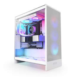 Система жидкостного охлаждения для ПК/ Water Cooling System NZXT Kraken Elite 280 RGB (250W, 280mm, LED temp., White/ Fans: 2x140mm, 98.61CFM, 34.5dBA, 2000RPM/ Pump height 65mm, 2800RPM, Rad thickness 27mm/ S: 1851, 1700, 1200, 115X, AM5, AM4)