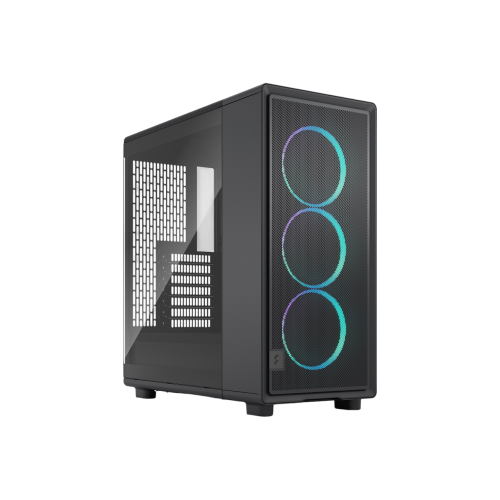 Корпус ПК без блока питания/ Case Fractal Design Epoch TG RGB Light Tint, Midi-Tower, 3x120mm ARGB, 2xUSB-A 3.2 + 1xUSB 3.2 Type-C ATX, mATX, mITX, Black Fractal Design