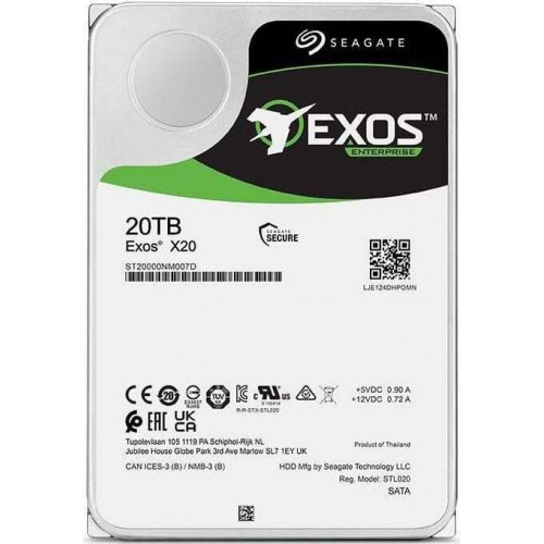 Жесткий диск Seagate Exos X20 20Tb SATA3 7200RPM - Официально восстановленный HDD с гарантией 1 год