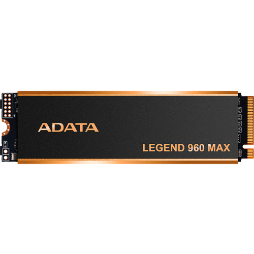 Твердотельный накопитель/ ADATA SSD LEGEND 960 MAX, 1000GB, M.2(22x80mm), NVMe 1.4, PCIe 4.0 x4, 3D NAND, R/W 7400/6000MB/s, IOPs 730 000/610 000, DRAM buffer 1000MB, TBW 780, DWPD 0.43, with BIG Heat Spreader (5 лет) ADATA