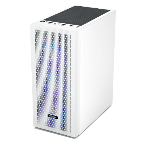 Корпус без блока питания/ Case PCCooler MA100 MESH WH, Midi-Tower, TG, Mesh, 3x120mm ARGB, 1xUSB-A 3.0 + 2xUSB-A 2.0, ATX, mATX, mITX White