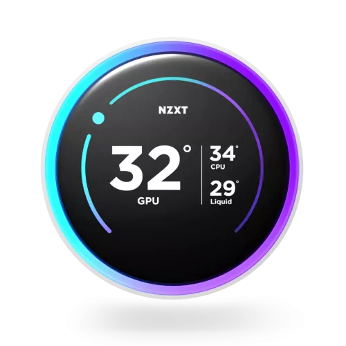 Система жидкостного охлаждения для ПК/ Water Cooling System NZXT Kraken Elite 280 RGB (250W, 280mm, LED temp., White/ Fans: 2x140mm, 98.61CFM, 34.5dBA, 2000RPM/ Pump height 65mm, 2800RPM, Rad thickness 27mm/ S: 1851, 1700, 1200, 115X, AM5, AM4) NZXT