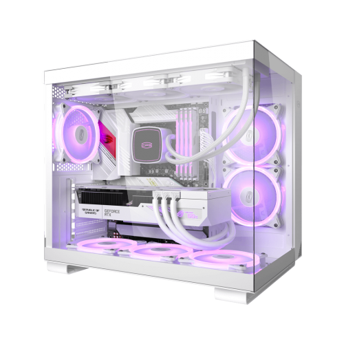 Корпус PCCooler C3T500 ARGB WH - Midi-Tower с 6x120mm ARGB, USB-C 3.1 и поддержкой ATX/mATX/mITX