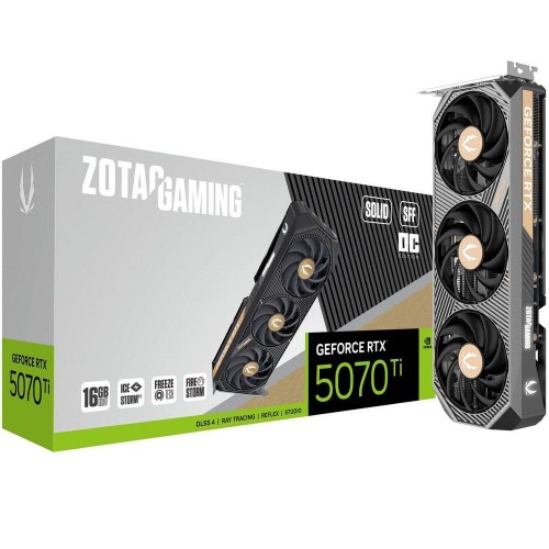 Видеокарта Zotac RTX 5070 Ti 16Gb GDDR7 - PCI-E 5.0, OC, 256bit, HDMI, DP для мощного гейминга