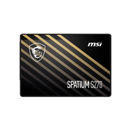 MSI SSD SPATIUM S270, 480GB, 2.5" 7mm, SATA3, 3D TLC, R/W 500/450, IOPs 55 000/80 000, TBW 250, DWPD 0.28 (5 лет)