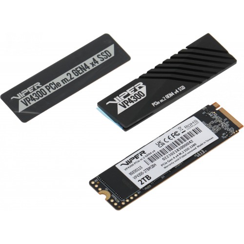 Купить твердотельный накопитель Patriot Viper VP4300 2TB PCIe 4.0 x4 M.2 2280 - высокая скорость и надежность для вашего ПК
