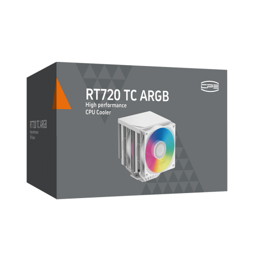 Кулер для процессора PCCooler RT720 TC ARGB WH - Эффективное охлаждение на 270W с ARGB подсветкой и низким уровнем шума