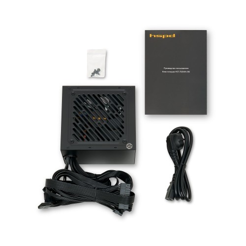 Блок питания/ Power Supply HSPD, 550W 80+ White (ATX, 2.31, Non-modular, 1x24(20+4)pin 500mm, 1xCPU 8(4+4)pin 550mm, 1xPCIe 8(6+2)pin 500mm, 1xSATA*3 400+150+150mm, 1xSATA*2 400+150mm, 1xMOLEX*2 400+150mm , Active, 120x120mm, 150x140x86mm, APFC, OVP, OPP,