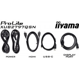Монитор Iiyama 27" ProLite XUB2797QSN-B2 черный IPS LED 16:9 HDMI M/M матовая HAS Piv 1300:1 300cd 178гр/178гр 2560x1440 100Hz DP Quad HD 2K (1440p) USB 6.1кг