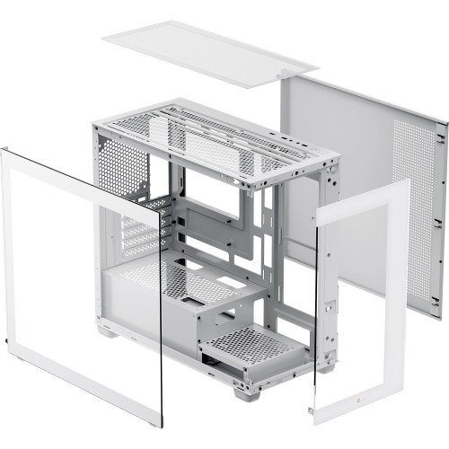 Корпус ПК Ocypus Gamma C52 WH Mini-Tower без блока питания - стильный белый кейс для mATX и mITX с USB 3.0