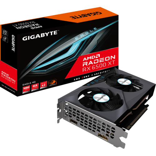 Купить видеокарту GIGABYTE AMD Radeon RX 6500 XT Eagle 4GB GDDR6 - Высокая производительность для игр и работы