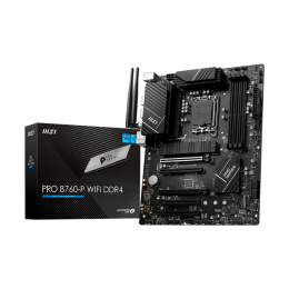 Материнская плата/ MB MSI INTEL B760 s1700, 4xDDR4(128GB), HDMI 2.1/DP, 2xPCIe 4.0x16, 3xPCIe 3.0x16, 1xLAN (2.5GbE), Wi-Fi, BT, 4xSATA 6Gb/s, 2xM.2, 1xUSB-C, 2xUSB 3.2, 4xUSB 2.0, 1xPS/2, ATX