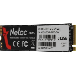 Накопитель SSD Netac PCIe 3.0 x4 512GB NT01N930E-512G-E4X N930E Pro M.2 2280