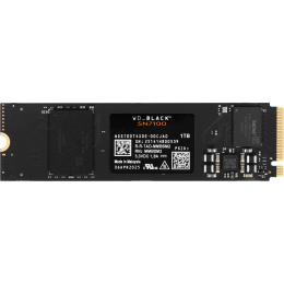 Твердотельные накопители/ WD SSD Black SN7100, 1000GB, M.2(22x80mm), NVMe, PCIe 4.0 x4, 3D TLC, R/W 7250/6900MB/s, IOPs 1 000 000/1 400 000, TBW 600, DWPD 0.3 (12 мес.)