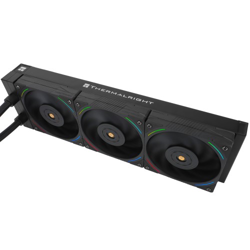 Водяное охлаждение для процессора/ Water Cooling System Thermalright Hyper Vision 360 (360mm, LED, Black, ARGB/ Fans: 3x120mm, 69CFM, 27dBA, 2150RPM/ Pump height 68mm, 6400RPM, Rad thickness 27mm/ S: 1700, 1200, 1851, 115X, 2011, 2066, AM5, AM4) Thermalri