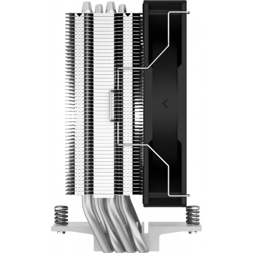 Кулер Deepcool AG400 Soc-AM5/AM4/1200/1700/1851 серебристый/черный 4-pin 18-31.6dB Al+Cu 220W 614gr Ret (R-AG400-BKNNMN-G-1) [R-AG400-BKNNMN-G-1]