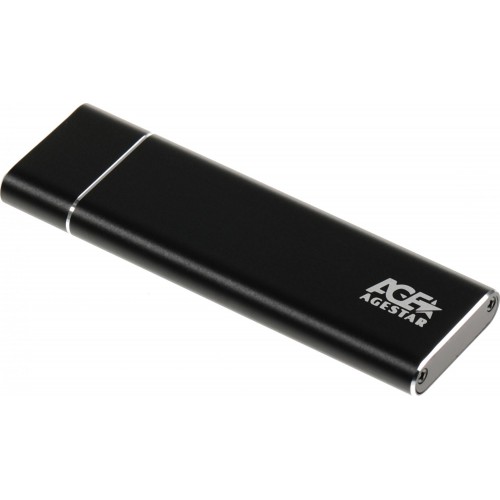 Внешний корпус для SSD AgeStar 3UBNF5C: SATA III, USB 3.0, Type-C, алюминий, черный, M2 2280 B-key