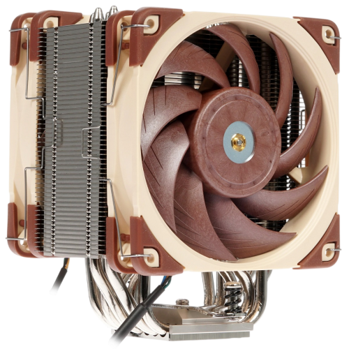 Кулер для процессора/ CPU Cooler Noctua NH-U12A (169W, 4-pin PWM, 158mm, Al/Cu, 7x6mm, 2x120x120x25mm, 60CFM, 22.6dBA, 2000RPM, S: 1851/1700/1200/115X, AM5/AM4, Beige/Brown)