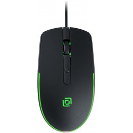 Мышь Оклик 100M черный оптическая 1600dpi USB для ноутбука 4but (1909417)