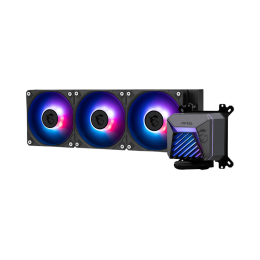 Система жидкостного охлаждения/ Water Cooling System MSI MAG CORELIQUID A15 360 (300W, 360mm, Black, ARGB/ Fans: 3x120mm, 64.89CFM, 28.7dBA, 2050RPM/ Pump 20dBA, 3400RPM, Rad thickness 27mm/ S: 1851, 1700, AM5, AM4)