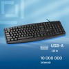Клавиатура Оклик 105M черная USB с кабелем 1.8м – надежный выбор для комфортной работы и игр