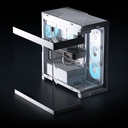 Корпус без блока питания/ Case Corsair Frame 4500X LX-R RGB iCUE LINK, Midi-Tower, TG, 3x120mm ARGB reverse fans, 2xUSB-A 3.2, 1xUSB 3.2 Type-C, E-ATX, ATX, mATX, mITX White