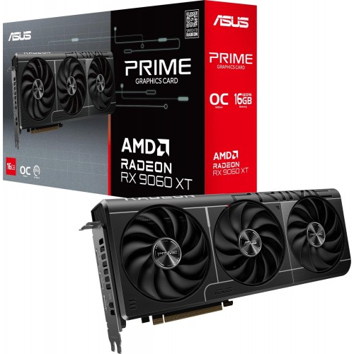 Купить видеокарту Asus PRIME-RX9060XT-O16G с 16Гб GDDR6 - мощная AMD Radeon RX 9060XT для игр и работы
