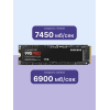 Твердотельный накопитель/ Samsung SSD 990 PRO, 1000GB, M.2(22x80mm), NVMe 2.0, PCIe 4.0 x4, V-NAND TLC, R/W 7450/6900MB/s, IOPs 1 200 000/1 550 000, DRAM buffer 1024MB, TBW 600, DWPD 0.33, with Heatsink (12 мес.) Samsung Electronics