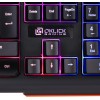 Клавиатура Оклик 717G BLACK DEATH: USB мультимедийная игровая клавиатура с LED подсветкой (черный/оранжевый, 1.5м)